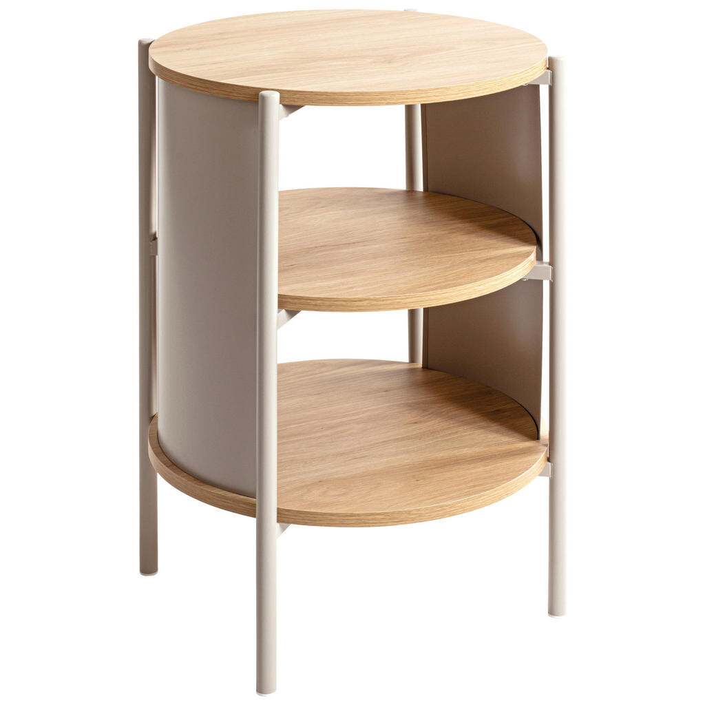 XXXL ODKLÁDACÍ STOLEK, barvy dubu, kašmírová