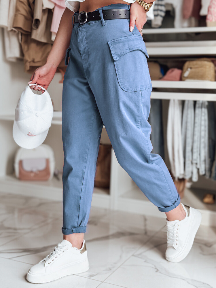 Spodnie damskie baggy GOTRENDI błękitne Dstreet