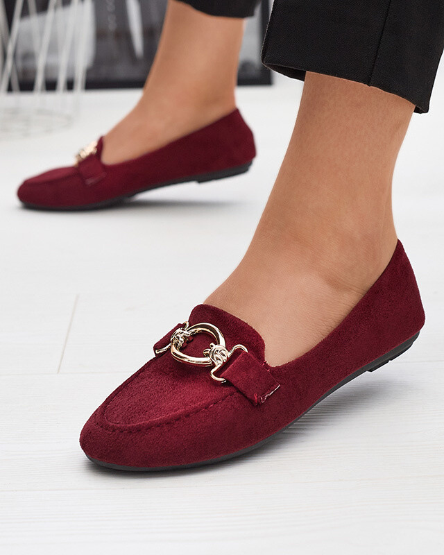 Resti Eco-suede burgundy moccasins Brussi - Footwear