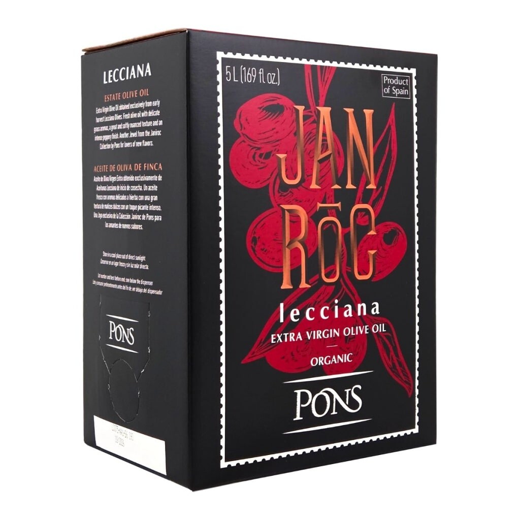BIO extra panenský olivový olej PONS Janiroc Lecciana Organic 5000 ml BAG-IN-BOX