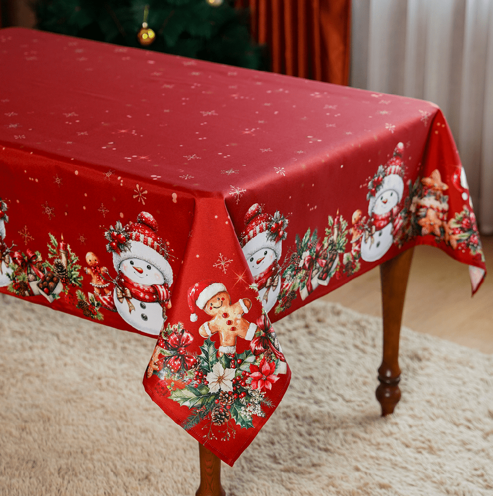Vánoční ubrus na stůl XMAS PARTY červená 110x160 cm Mybesthome