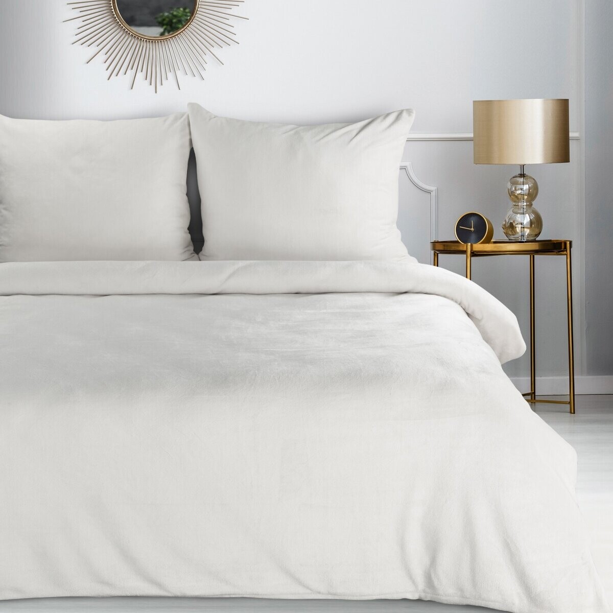 Flanelové povlečení MASTER krémová 1x 220x200 cm, 2x povlak 70x80 cm MyBestHome