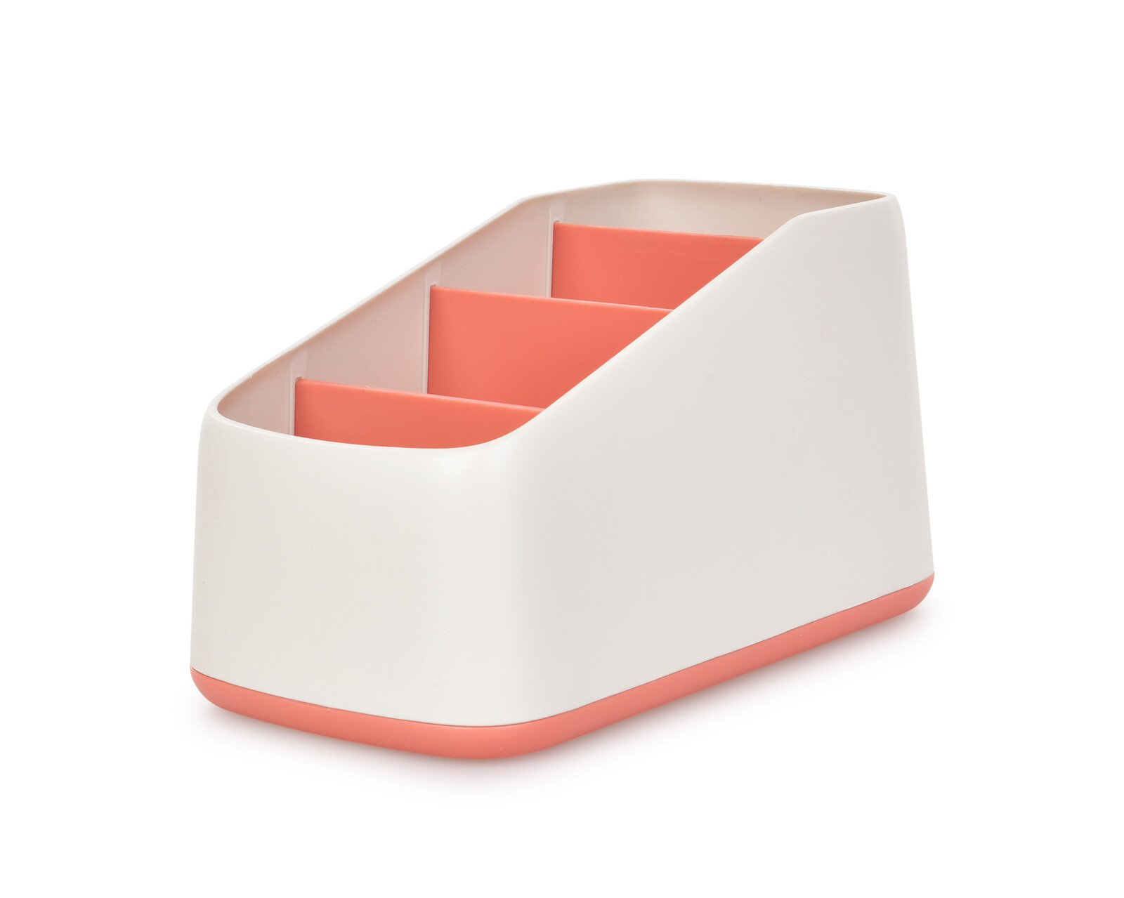 OFFICE | Kancelářský organizér se 4 přihrádkami | stojan na psací potřeby | šířka 9,5 cm | korálový