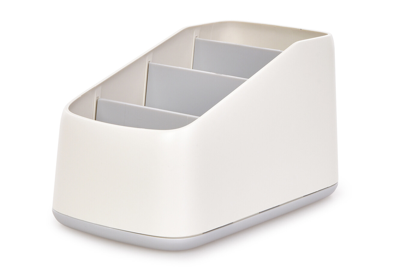 OFFICE | Kancelářský organizér se 4 přihrádkami | stojan na psací potřeby | šířka 9,5 cm | šedý