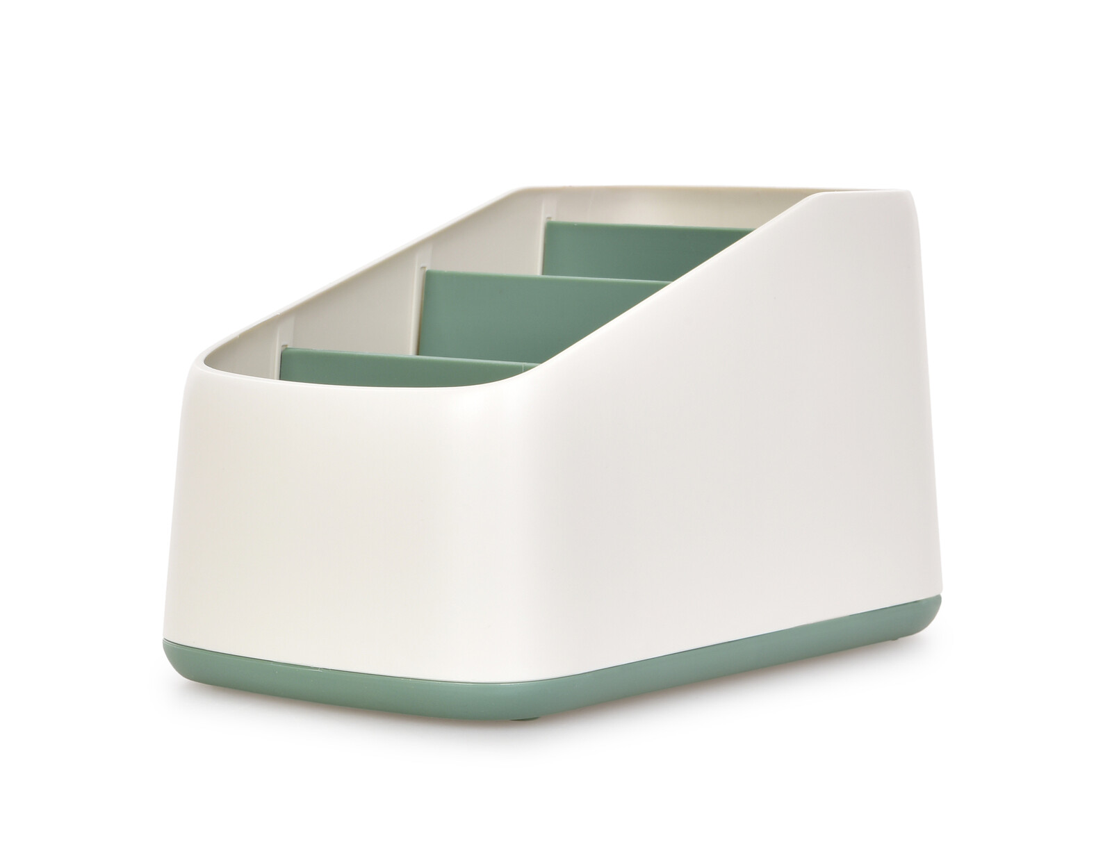 OFFICE | Kancelářský organizér se 4 přihrádkami | stojan na psací potřeby | šířka 9,5 cm | zelený