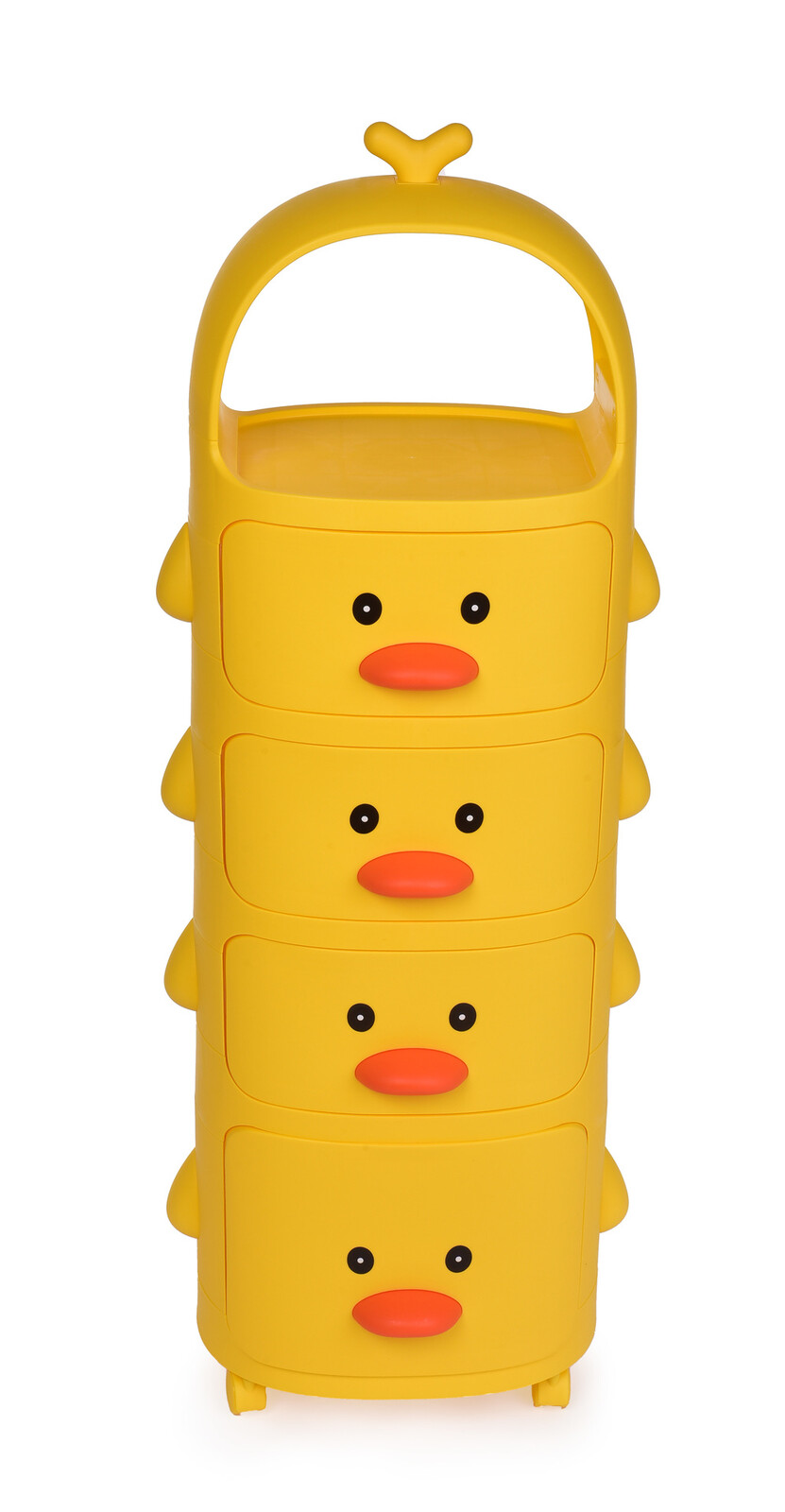 KAČENKA | 4patrový regál se zásuvkami | dětský úložný box ve tvaru kačenky | výška 117 cm