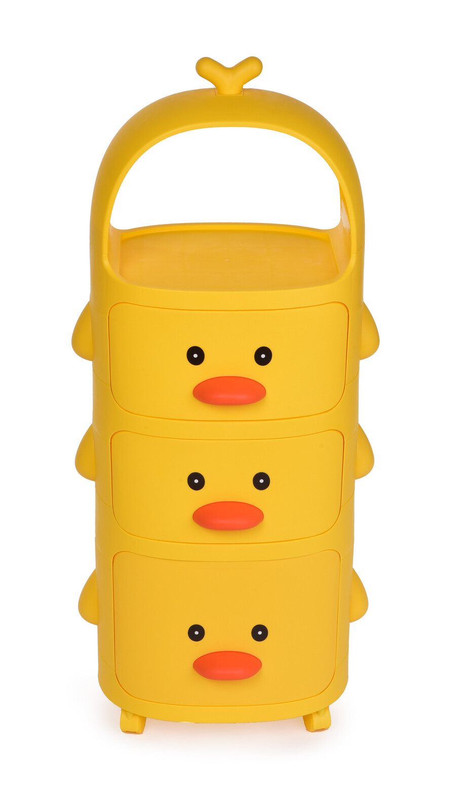 KAČENKA | 3patrový regál se zásuvkami | dětský úložný box ve tvaru kačenky | výška 99 cm