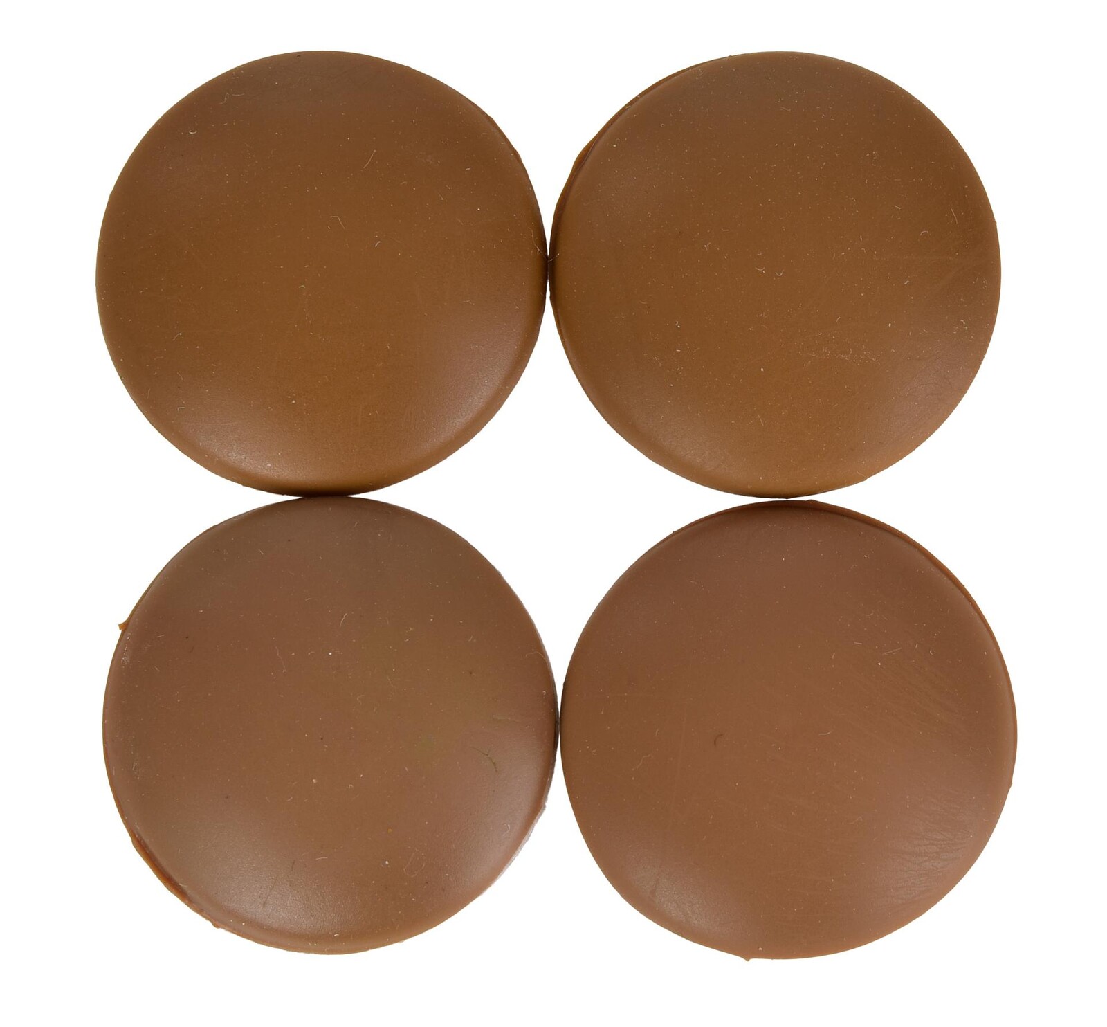 SECURITY | Samolepicí silikonové podložky proti nárazu dveří | 4 ks | kulaté | hnědé | Ø 4 cm