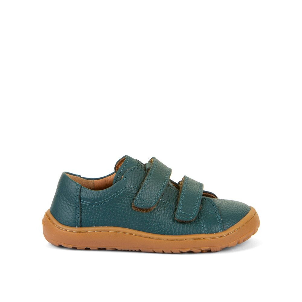 FRODDO TENISKY BASE LEATHER D-VELCRO Petroleum Dětské barefoot tenisky