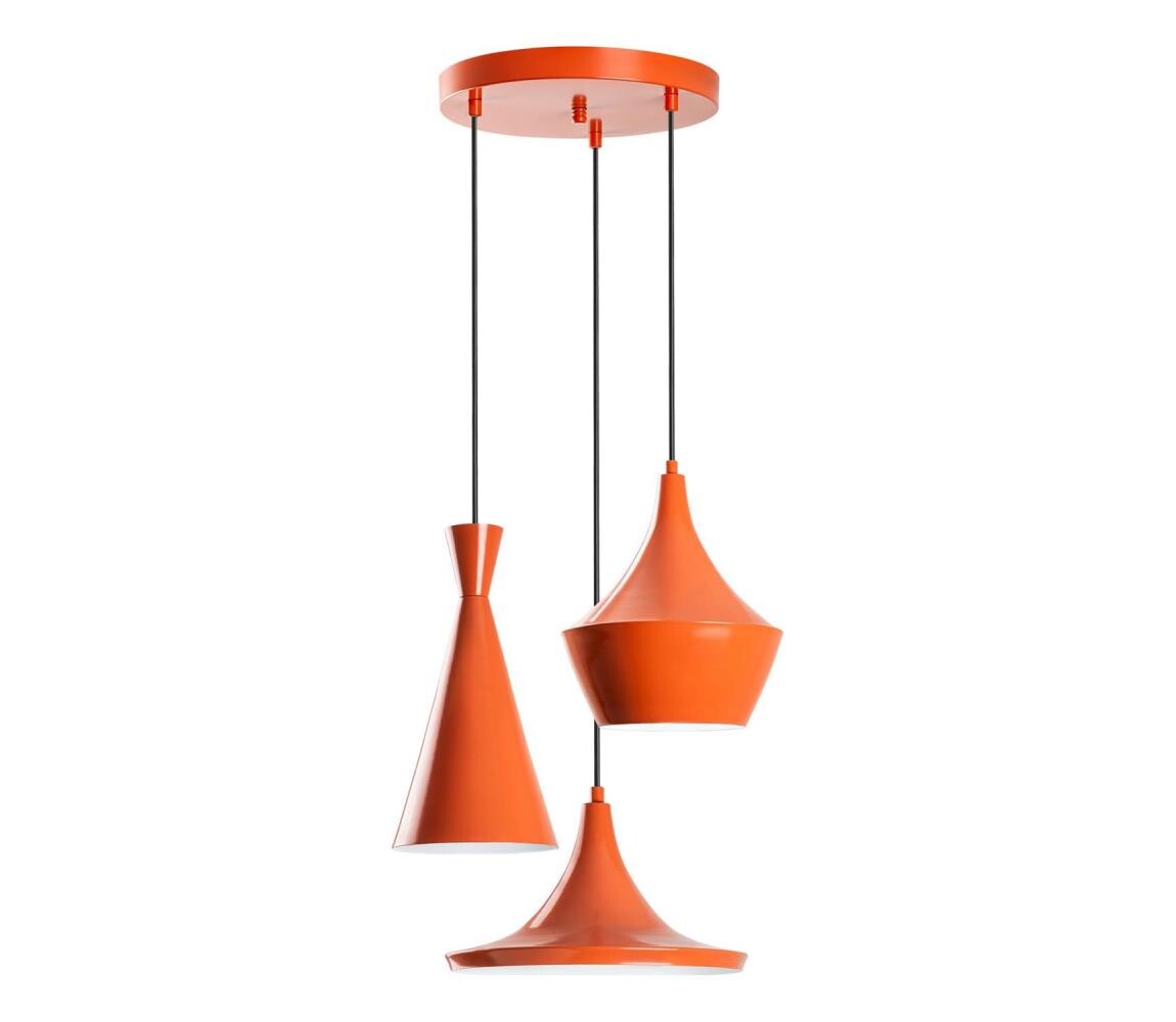 Lustr na lanku TOM 3xE27/40W/230V oranžová