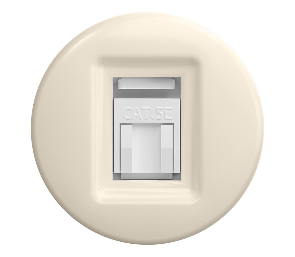 lap lap - Retro datová zásuvka bez rámečku béžová