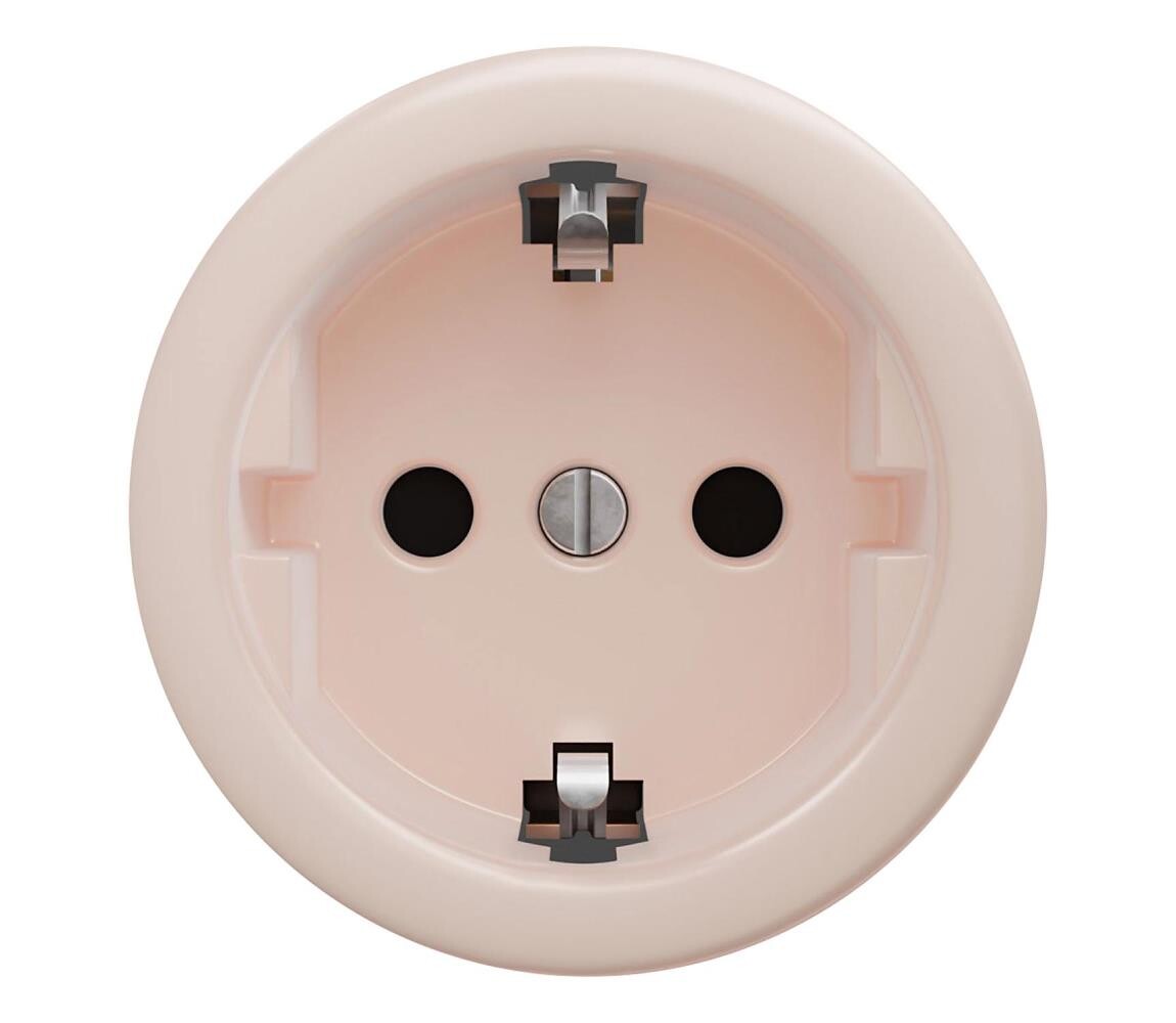 lap lap - Retro zásuvka domovní bez rámečku SCHUKO 230V/16A starorůžová