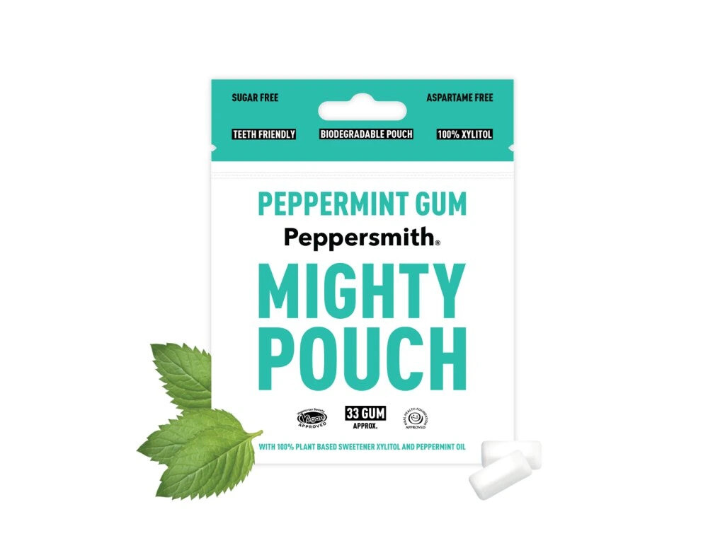 Peppersmith žvýkačky - Máta peprná, mighty pouch, 50 g
