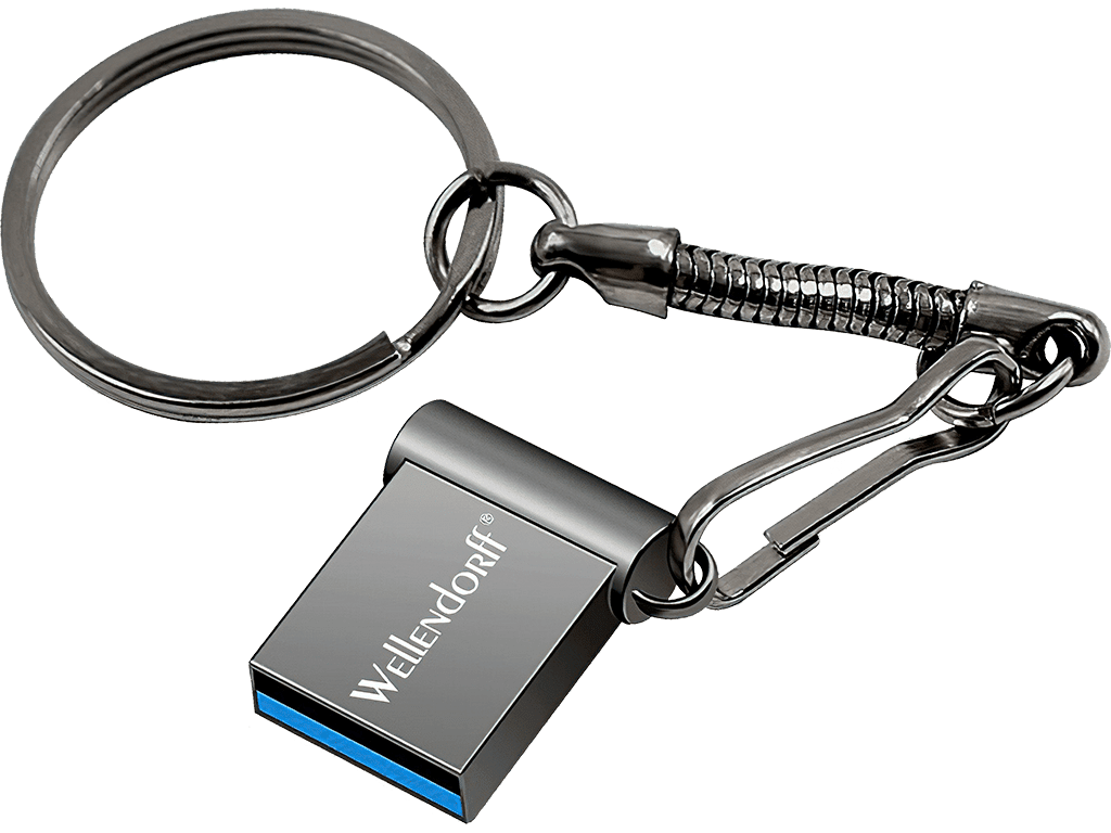 USB Flash disk - Mini - Kovový - 128 GB - USB 2.0 - Šedý