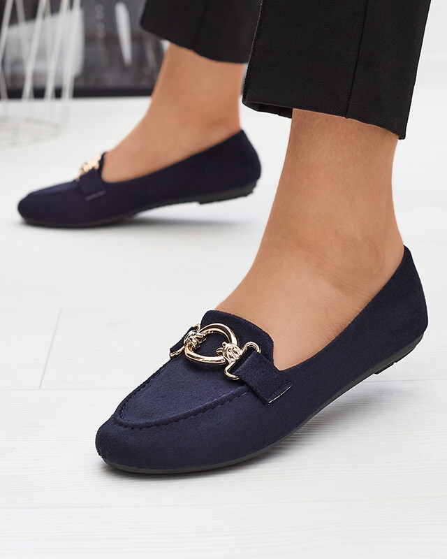 Resti Eco-suede navy blue Brussi loafers - Footwear