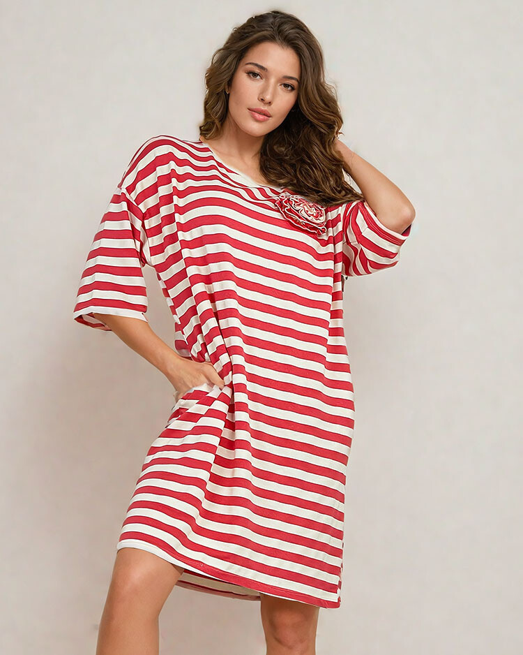 Resti Women's striped oversize midi dress