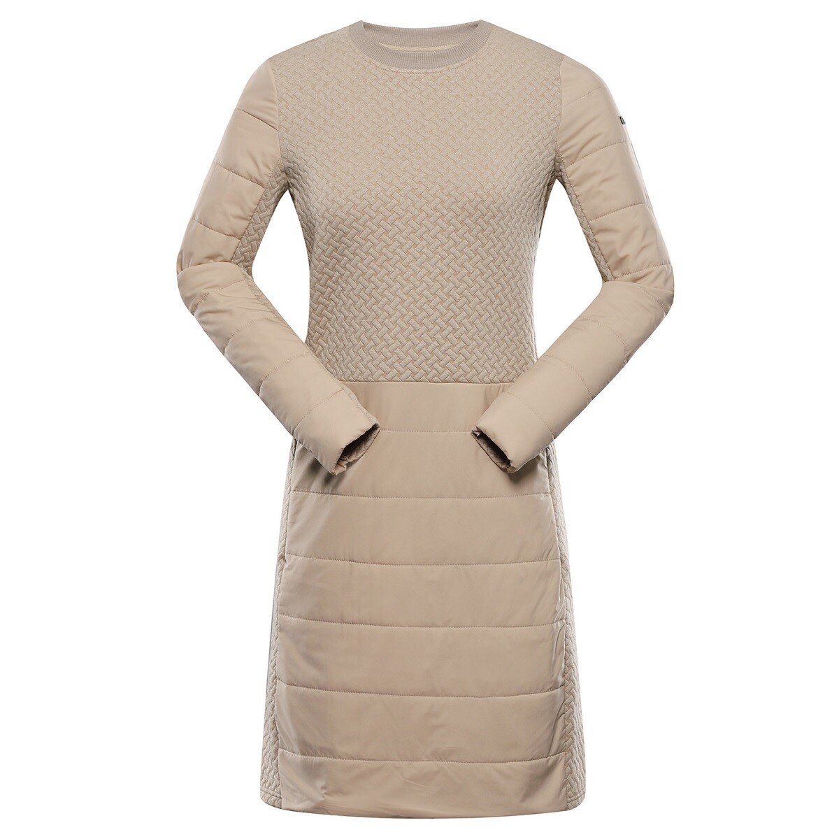 Dámské zateplené šaty alpine pro olwa béžová xs