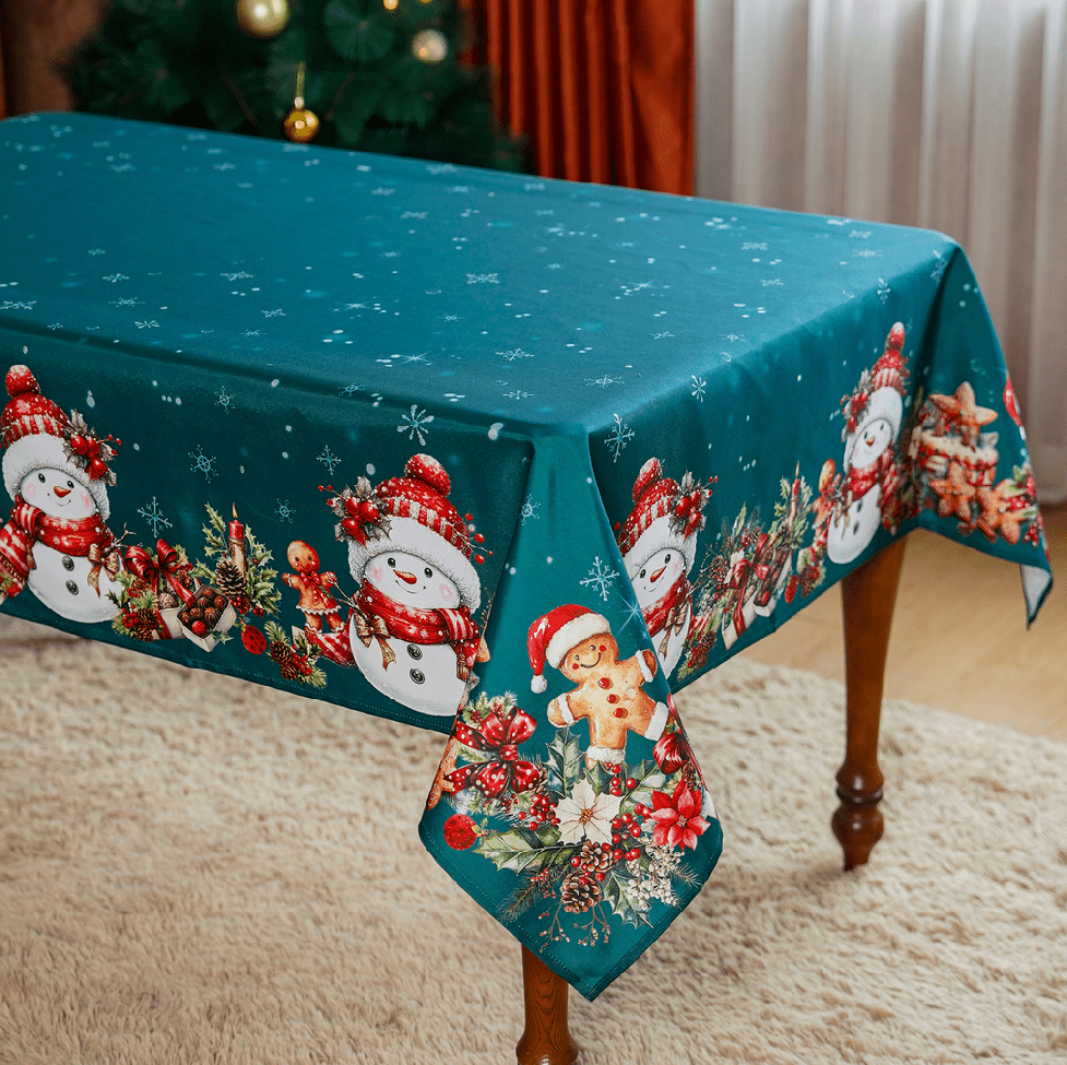 Vánoční ubrus na stůl XMAS PARTY zelená 110x160 cm Mybesthome