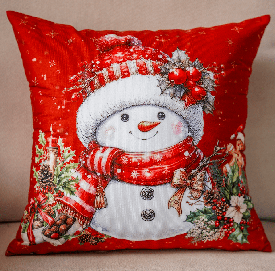 Vánoční polštář XMAS PARTY červená 40x40 cm Mybesthome Varianta: Povlak na polštář, 40x40 cm