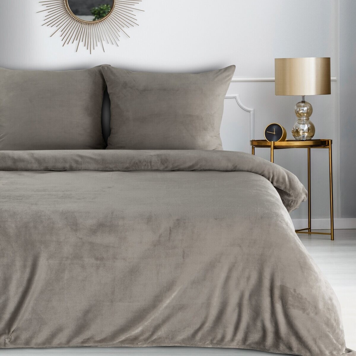 Flanelové povlečení MASTER béžová 1x 220x200 cm, 2x povlak 70x80 cm MyBestHome