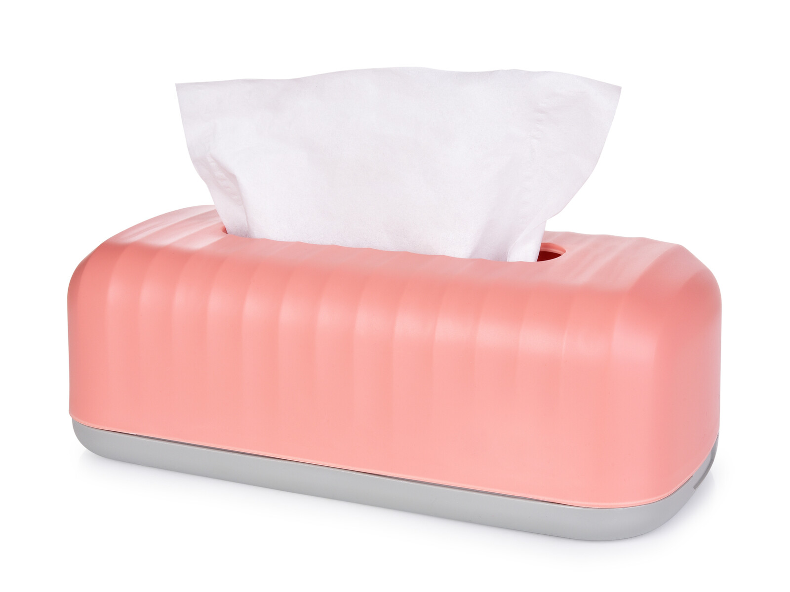 BEAUTY | plastový box / krabička na papírové kapesníky lososová