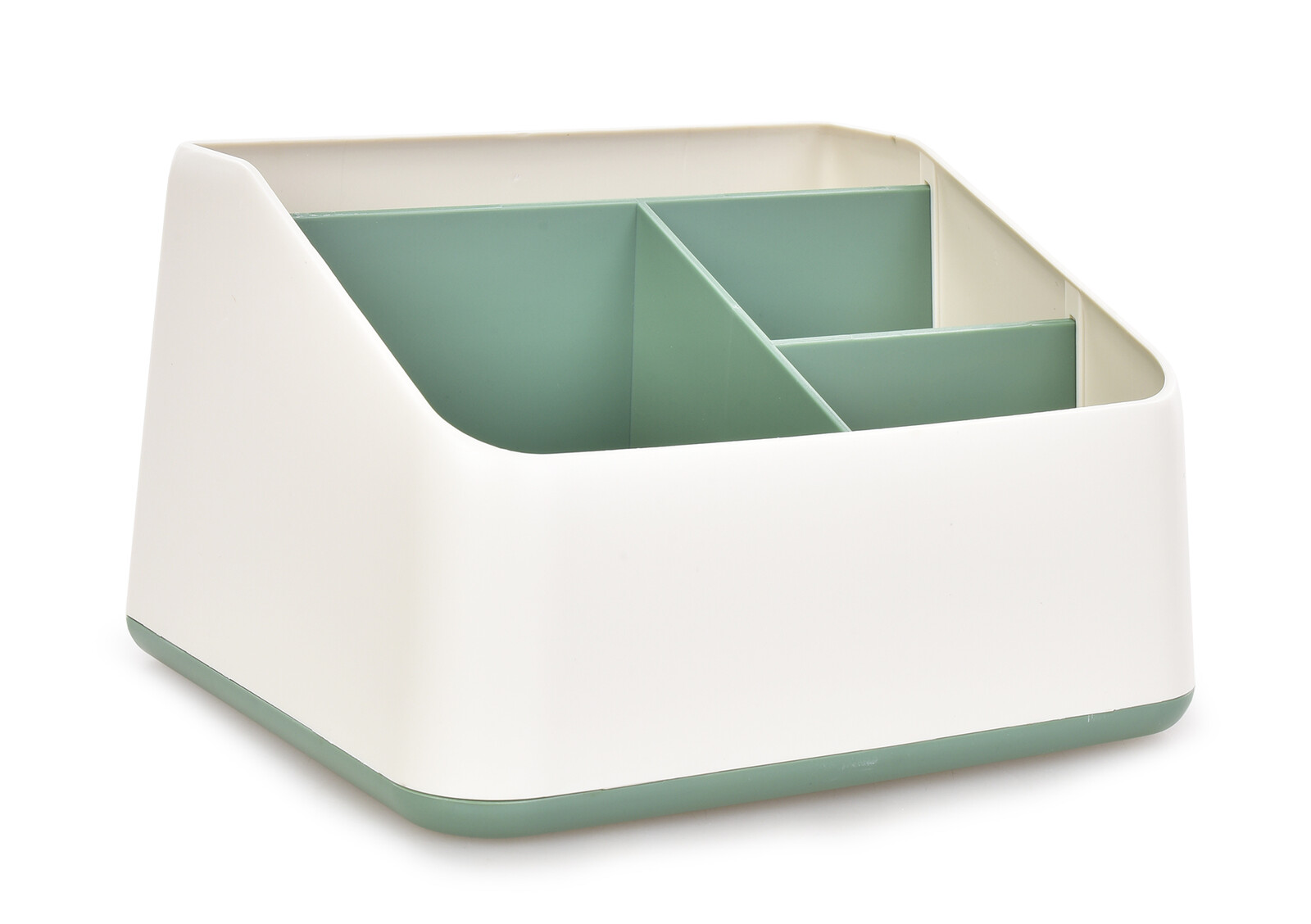 OFFICE | Kancelářský organizér se 4 přihrádkami | stojan na psací potřeby | šířka 17 cm | zelený