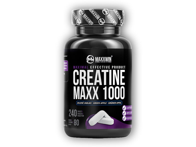 MAXXWIN Creatine MAXX 1000 ochucený 240 tablet Varianta: cola citron