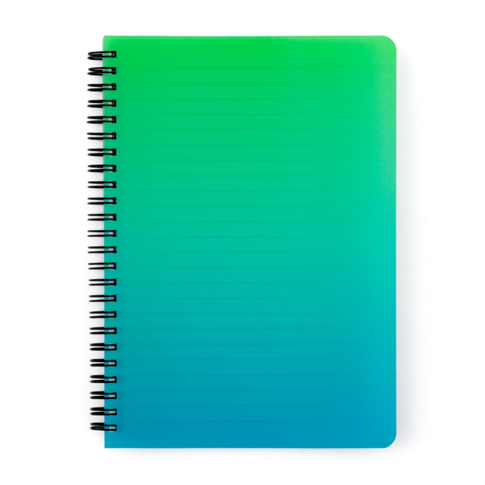 Kroužkový blok Twin Wire Ombre - A5, linkovaný, zelený, 60 listů