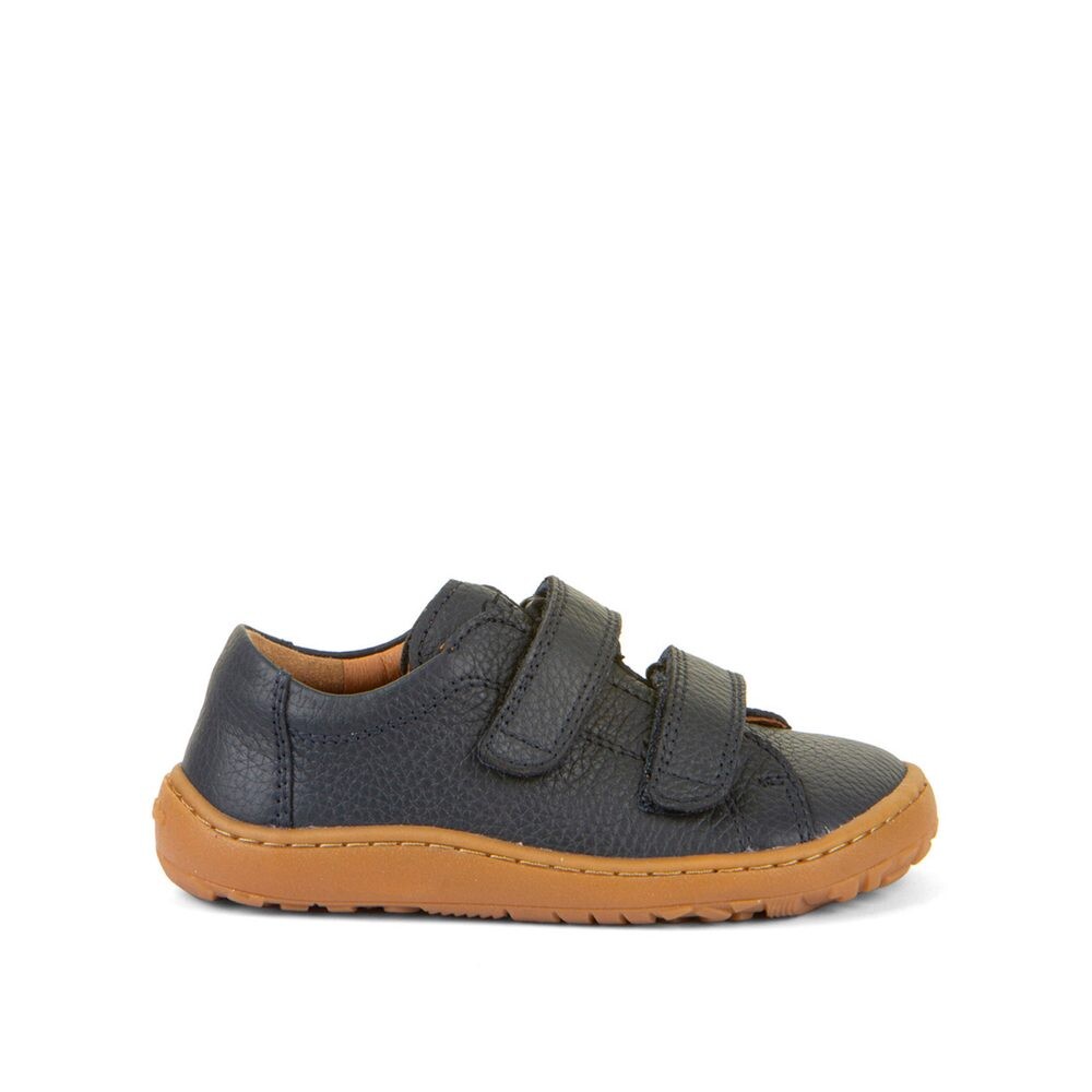 FRODDO TENISKY BASE LEATHER D-VELCRO Dark Blue Dětské barefoot tenisky