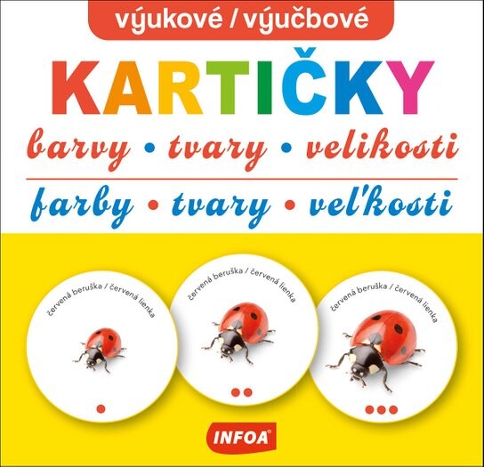 výukové/výučbové kartičky barvy, tvary, velikosti