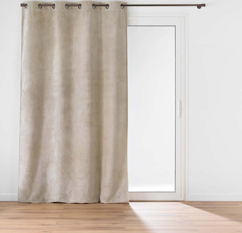 Béžový závěs z mikroflanelu 140x240 cm Flanela – douceur d'intérieur