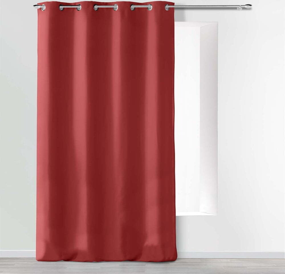 Červený závěs z mikrovlákna 140x260 cm Absolu – douceur d'intérieur