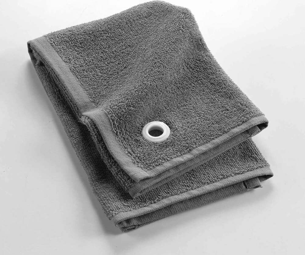 Antracitový froté bavlněný ručník 50x50 cm Cuistot – douceur d'intérieur