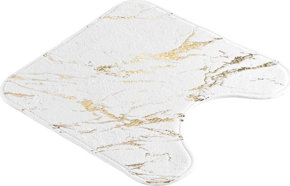 Bílá/ve zlaté barvě koupelnová předložka 45x45 cm Aquamarbre – douceur d'intérieur