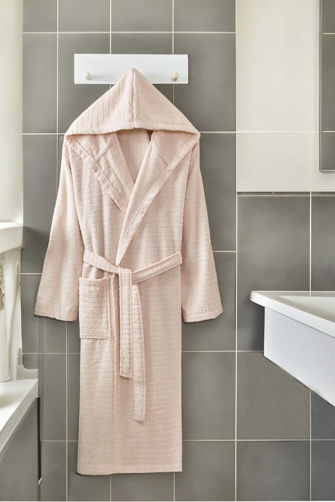 Béžový bavlněný župan velikost S/M – Mila Home