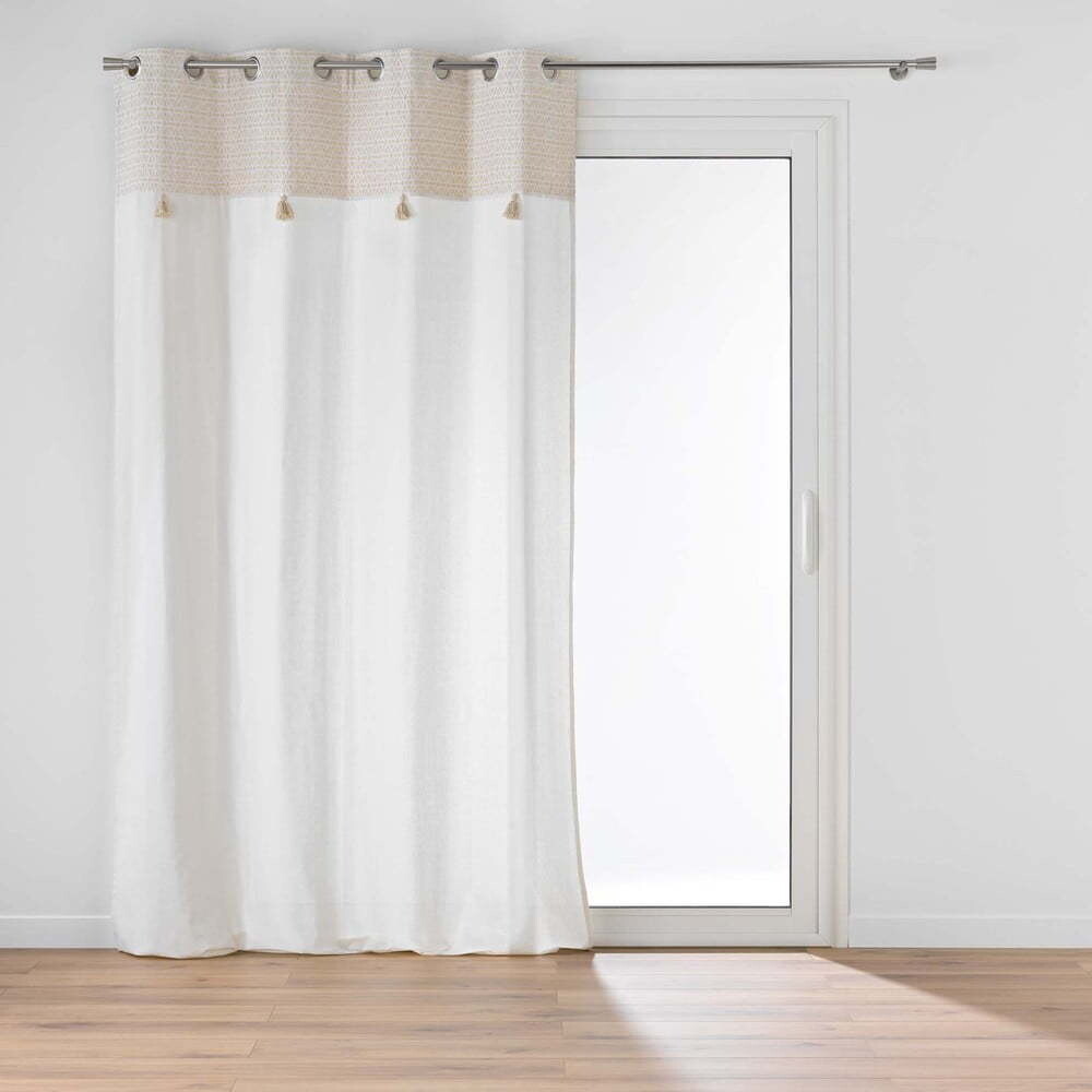 Bílý/béžový závěs s příměsí bavlny 140x240 cm Milano – douceur d'intérieur