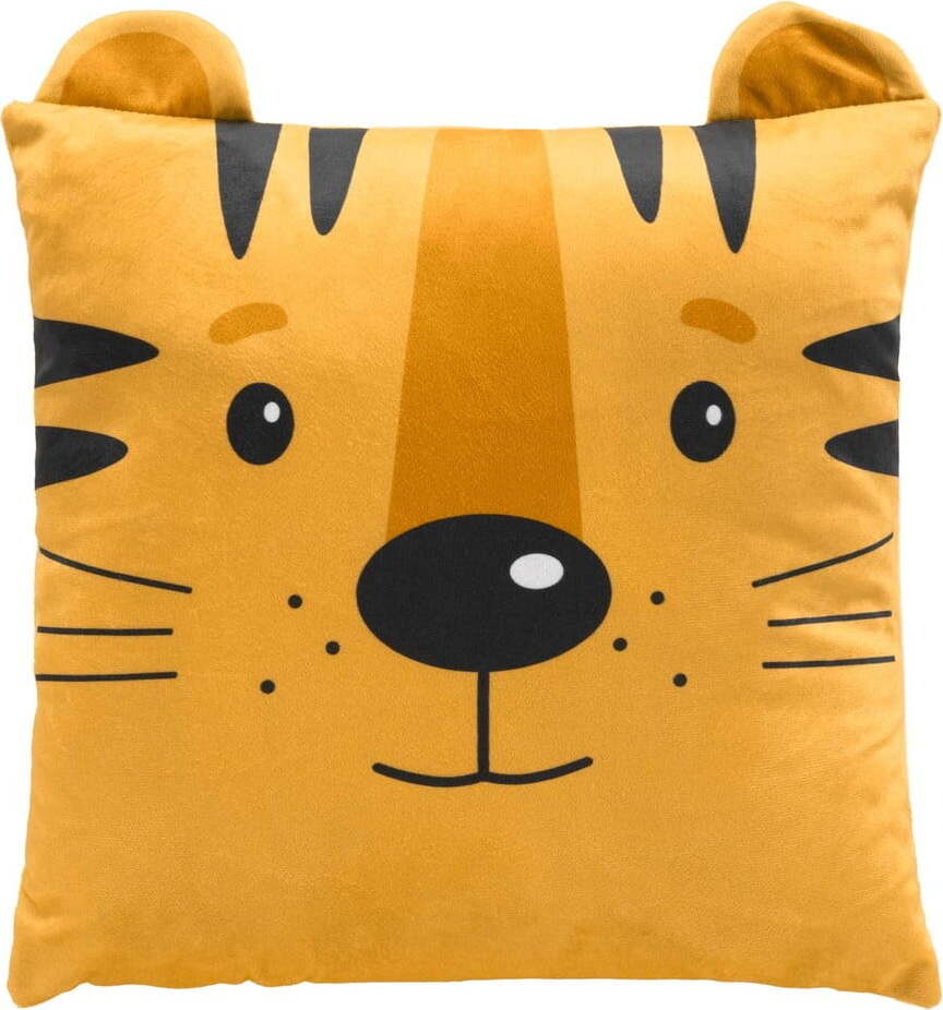 Sametový dětský polštářek 40x40 cm Tigry – douceur d'intérieur