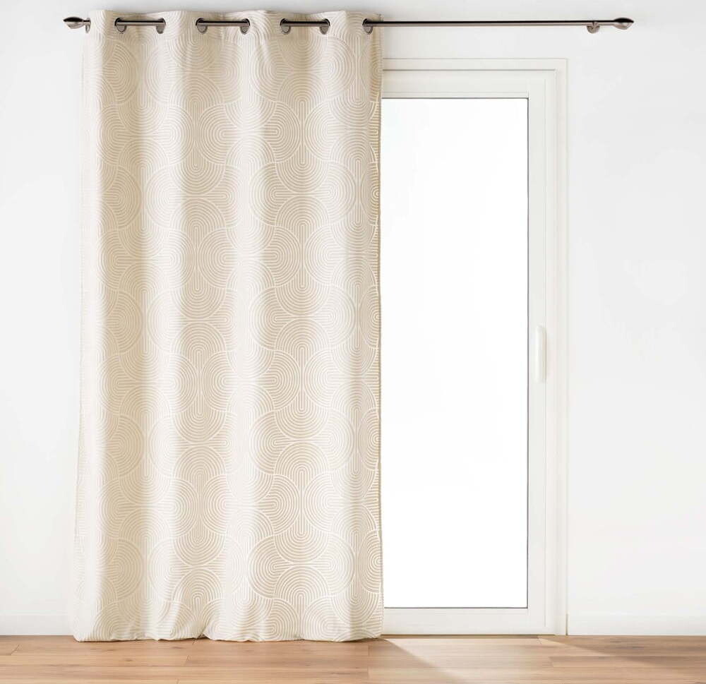 Béžový sametový závěs 135x260 cm Eva – douceur d'intérieur