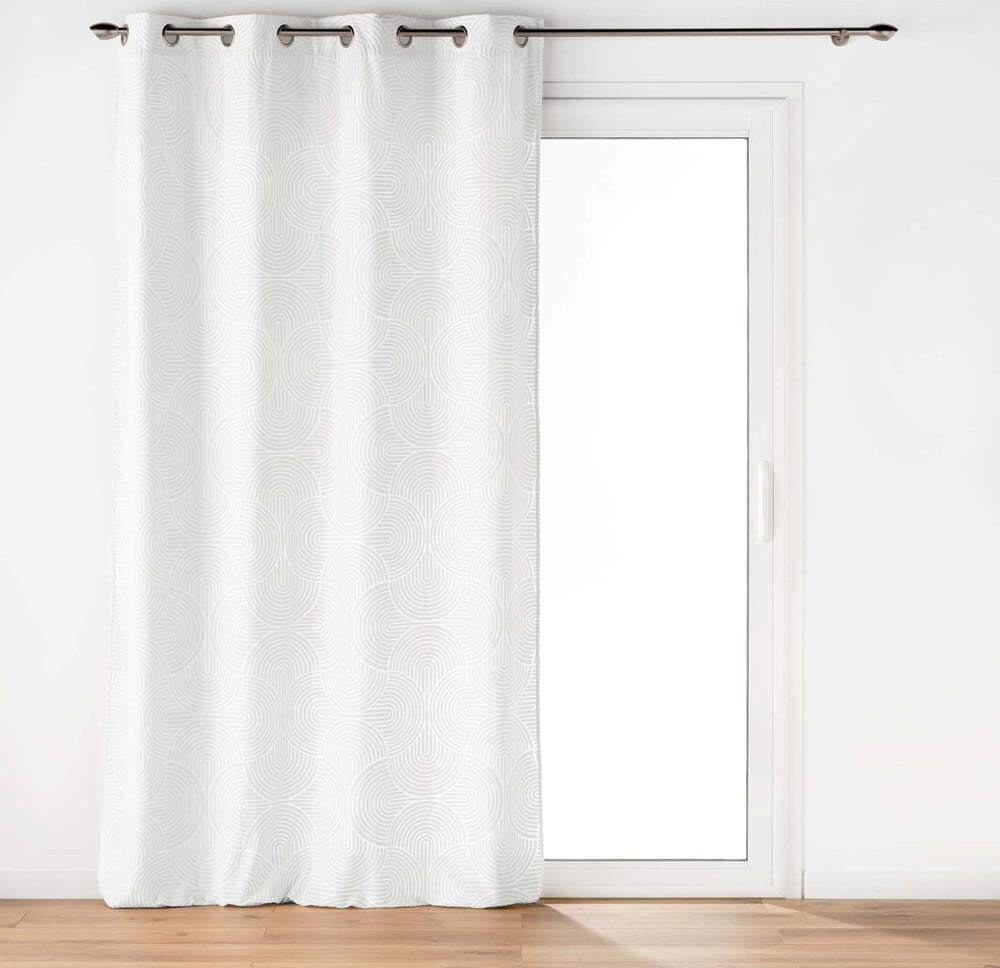 Bílý sametový závěs 135x260 cm Eva – douceur d'intérieur