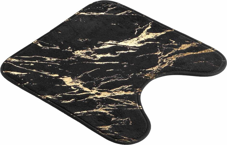 Černá/ve zlaté barvě koupelnová předložka 45x45 cm Aquamarbre – douceur d'intérieur