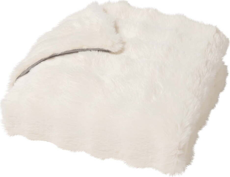 Krémová deka z mikroplyše 180x220 cm Mounty – douceur d'intérieur