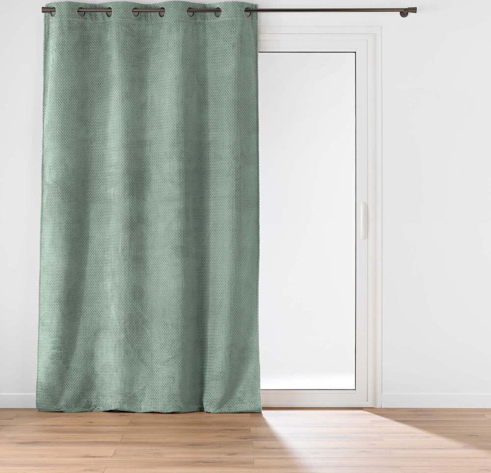 Zelený závěs z mikroflanelu 140x240 cm Flanela – douceur d'intérieur