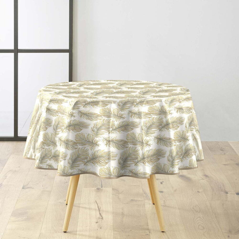 Omyvatelný ubrus ø 160 cm Plumina – douceur d'intérieur