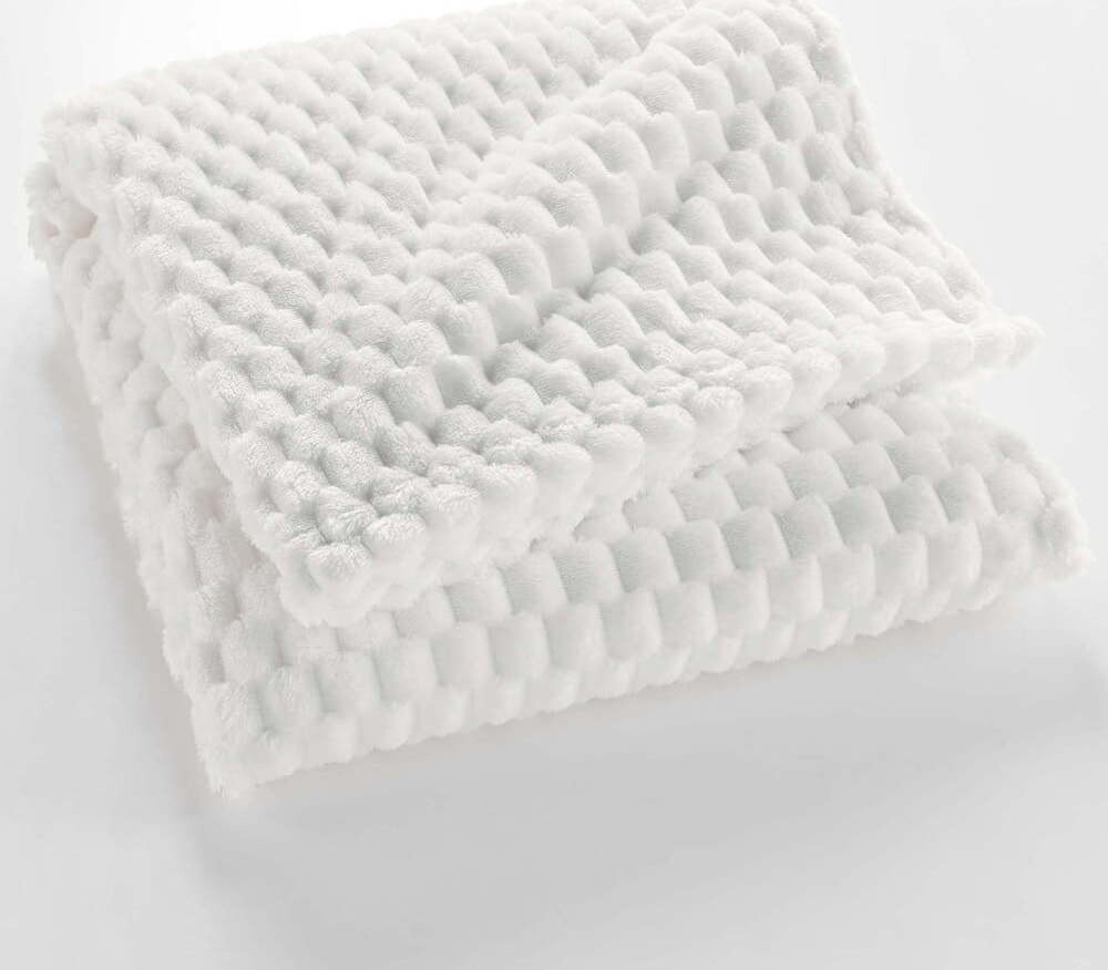 Krémová deka z mikroflanelu 125x150 cm Mini Frosty – douceur d'intérieur