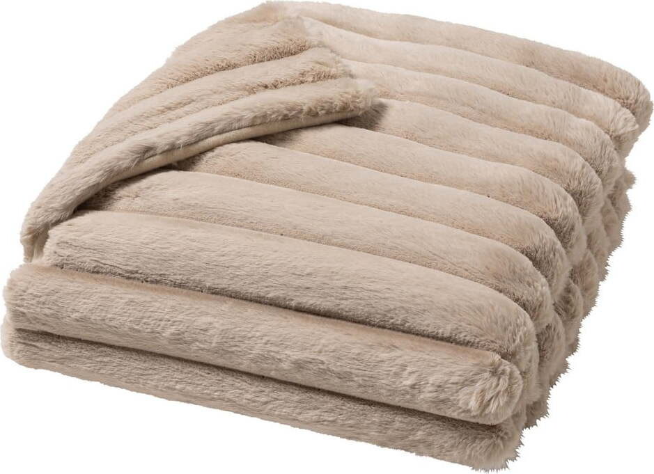 Světle hnědá deka z mikroplyše 180x220 cm Boudoir – douceur d'intérieur