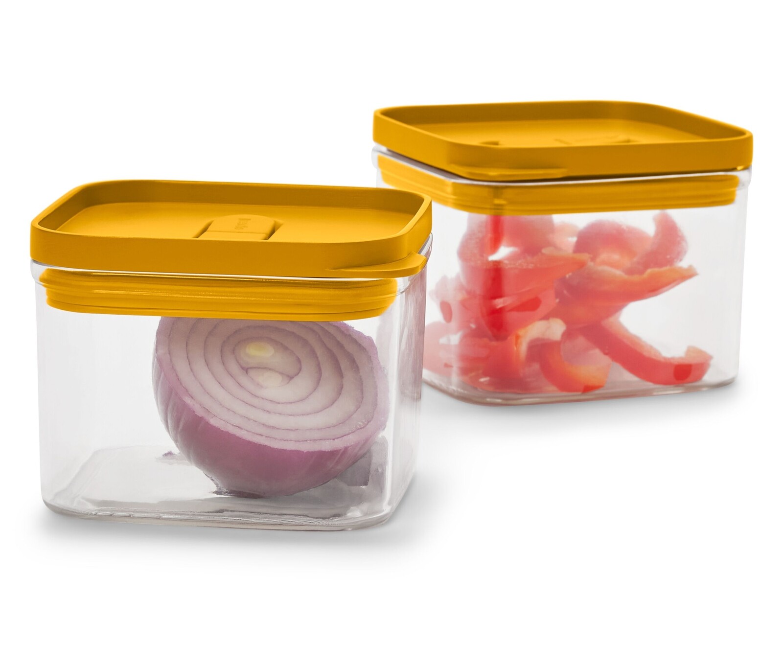 Tchibo - Čtvercové dózy na potraviny - barva: žlutá