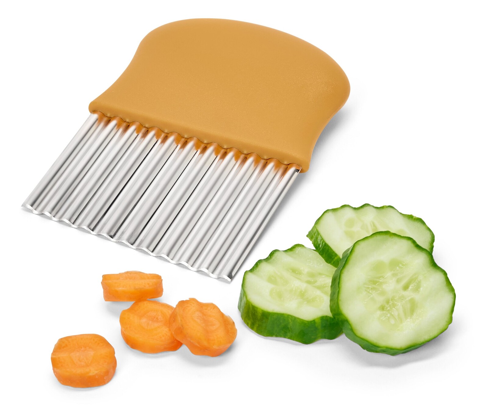 Tchibo - Vlnkovací kráječ - barva: žlutá