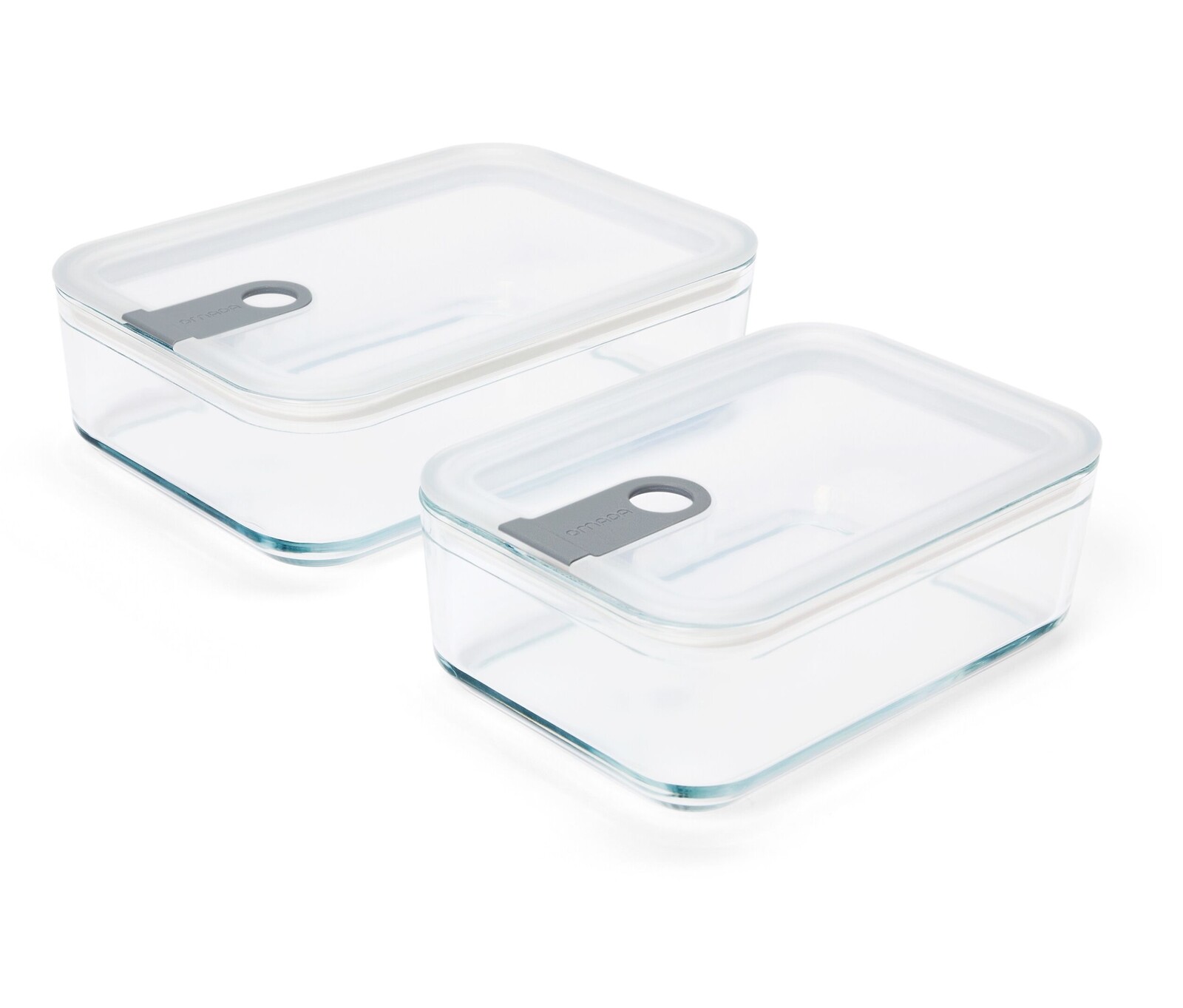 Tchibo - Skleněné multifunkční dózy s víkem, 2 ks