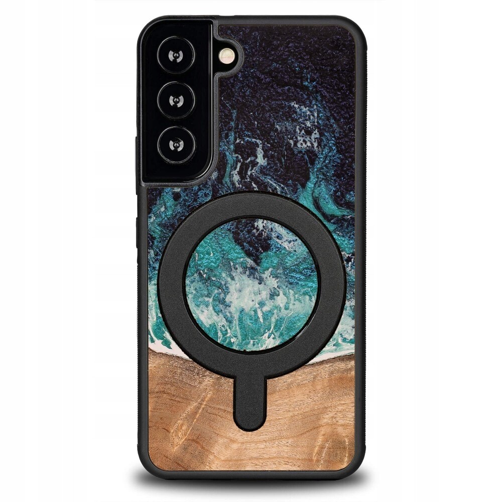 Pouzdro Bewood Unikátní pro Samsung Galaxy S22 Dream Island s MagSafe