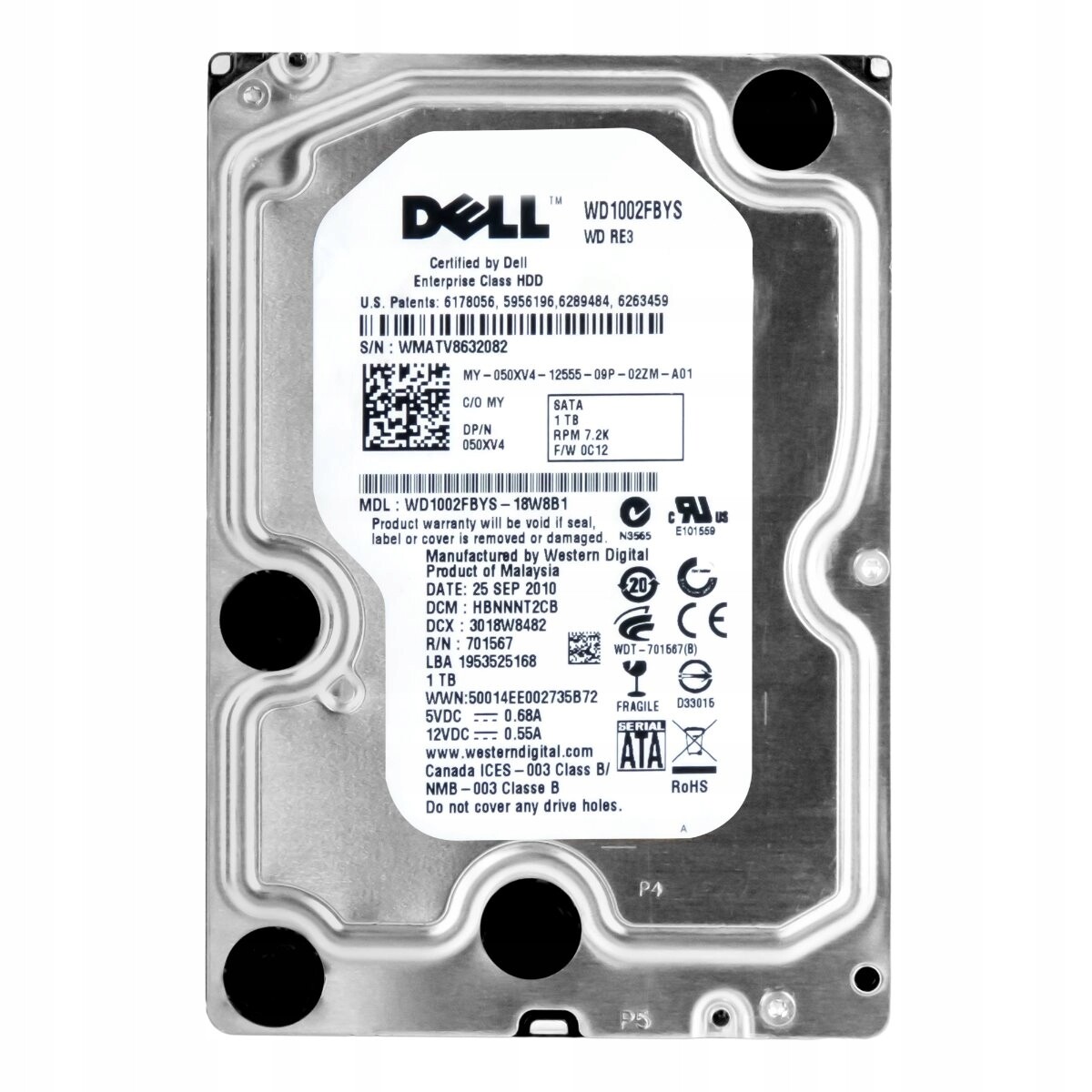 Dell 050XV4 1TB 7.2K 32MB Sata II 3.5